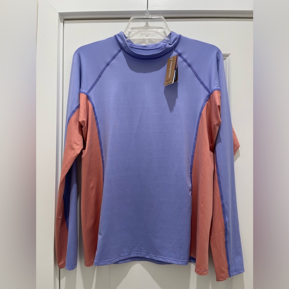 Patagonia Micro Swell Rash Guard NWT Size XL 50+ UPF Long Sleeve Violet Blue Top
